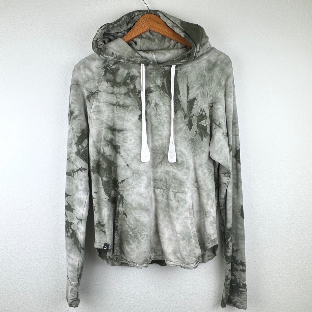 Glyder Hoodie Women M Green Excellent Tie Dye Athleisure Casual streetwear top